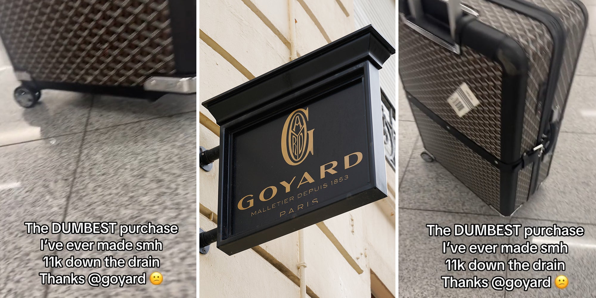 ‘$11K down the drain’: Traveler says Goyard roller luggage was the ‘dumbest purchase’ ever made after what happened to it in airport