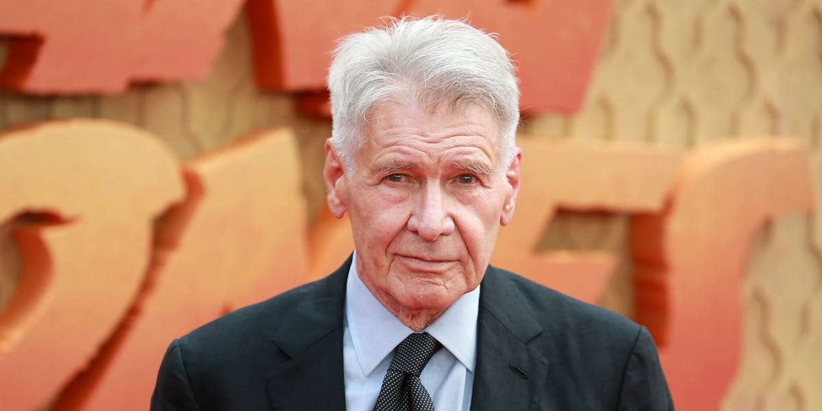 Does this video show Harrison Ford praising pro-Palestine protesters?