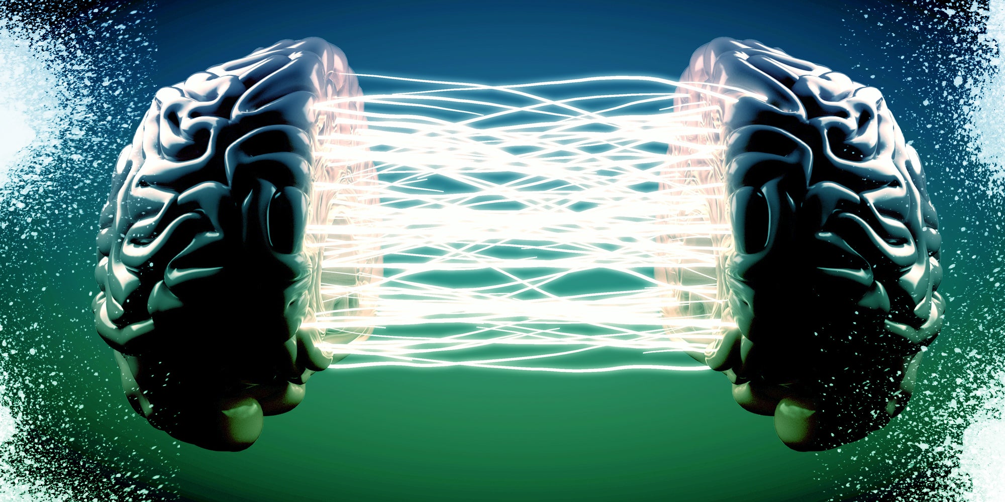 load bearing posts of our time: Brain split with electric connections between them