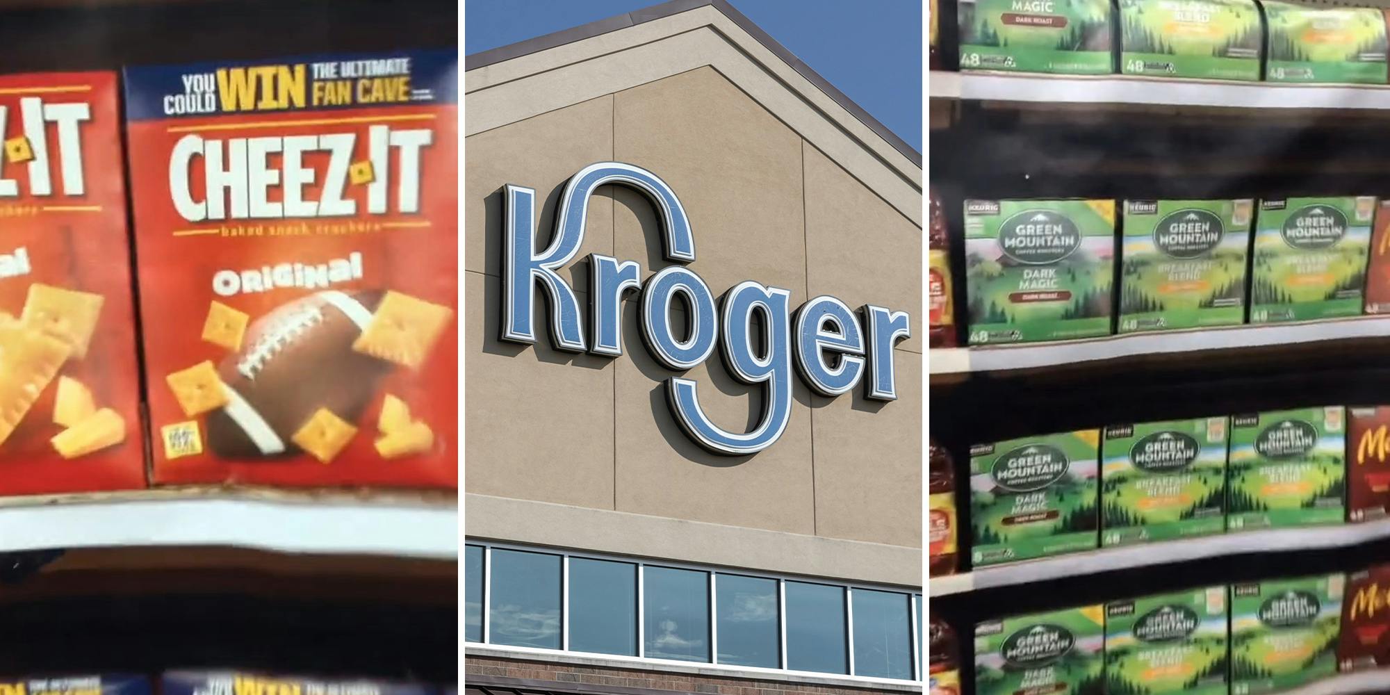 ‘We are definitely living in The Hunger Games’: Kroger shopper shows apple juice, Cheez-It shelves replaced by product photos
