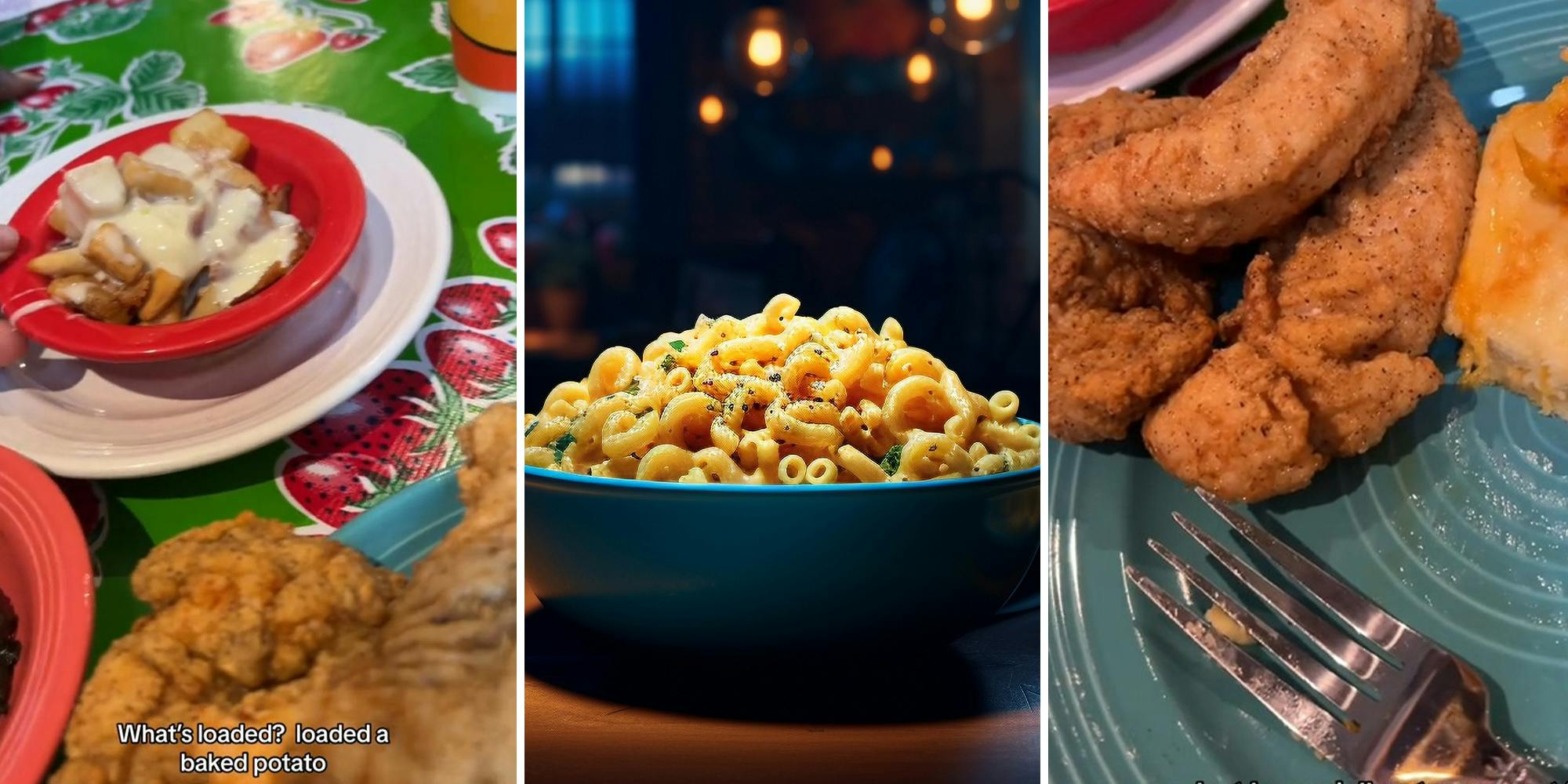 Restaurant guest orders mac and cheese and chicken tenders. She doesn't expect what she receives