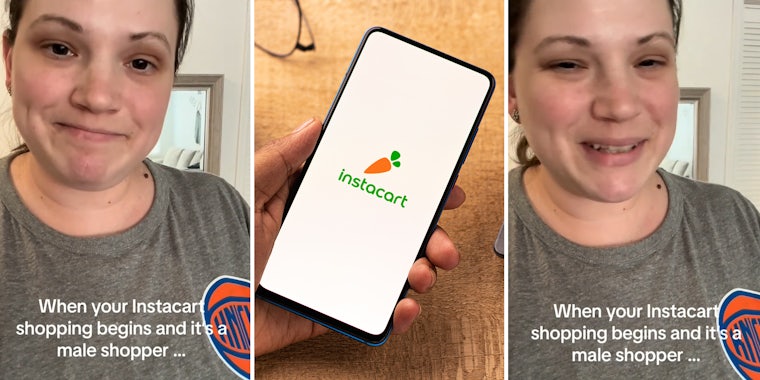 Customer gets male Instacart shopper. She can’t believe the substitutions he chose
