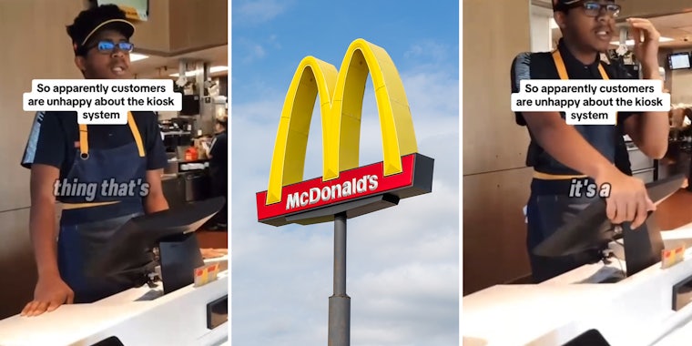 McDonald's worker refuses to take customer's order and directs him to kiosk