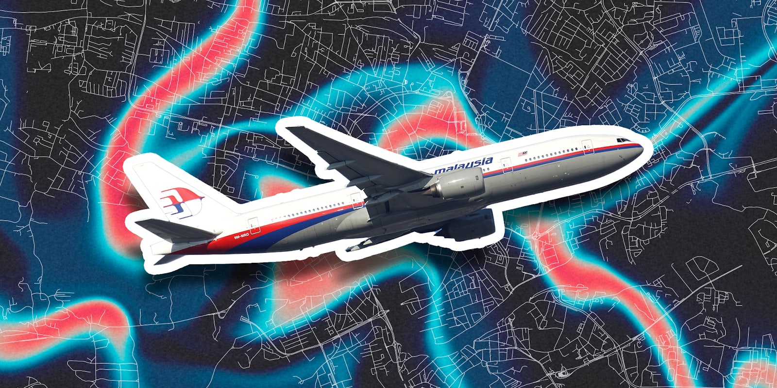 Malaysia Airlines flight 370 on Google Maps