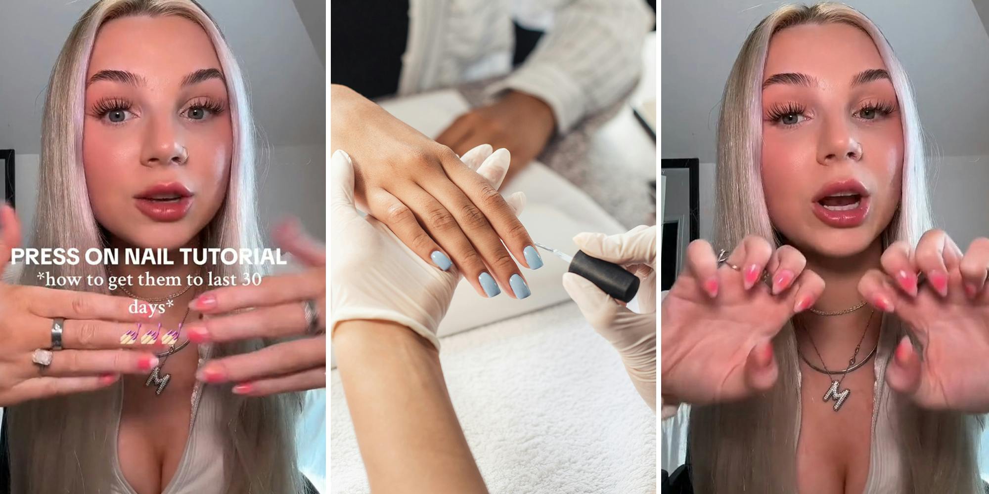 Woman shares trick to making press-on nails last 30 days