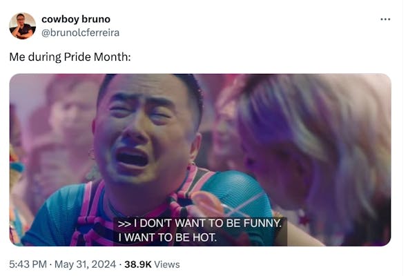 pride month memes: Bowen Yang crying