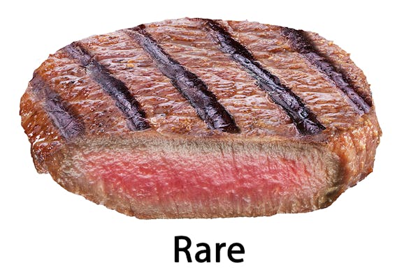 rare steak
