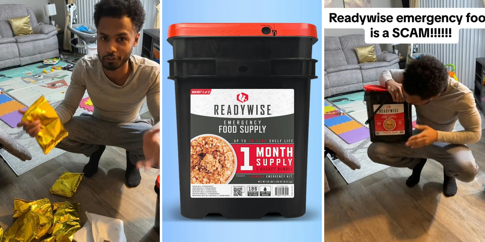 ‘I got that for 60 bucks at Costco’: Man reveals how Readywise $150 emergency food packs are a ‘scam’