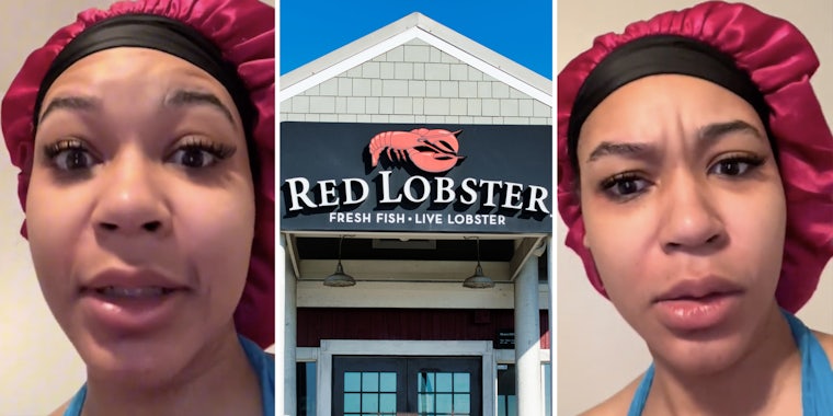 Woman talking(l+r), Red Lobster(c)