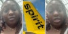 Woman talking(l+r), Spirit airplane(c)