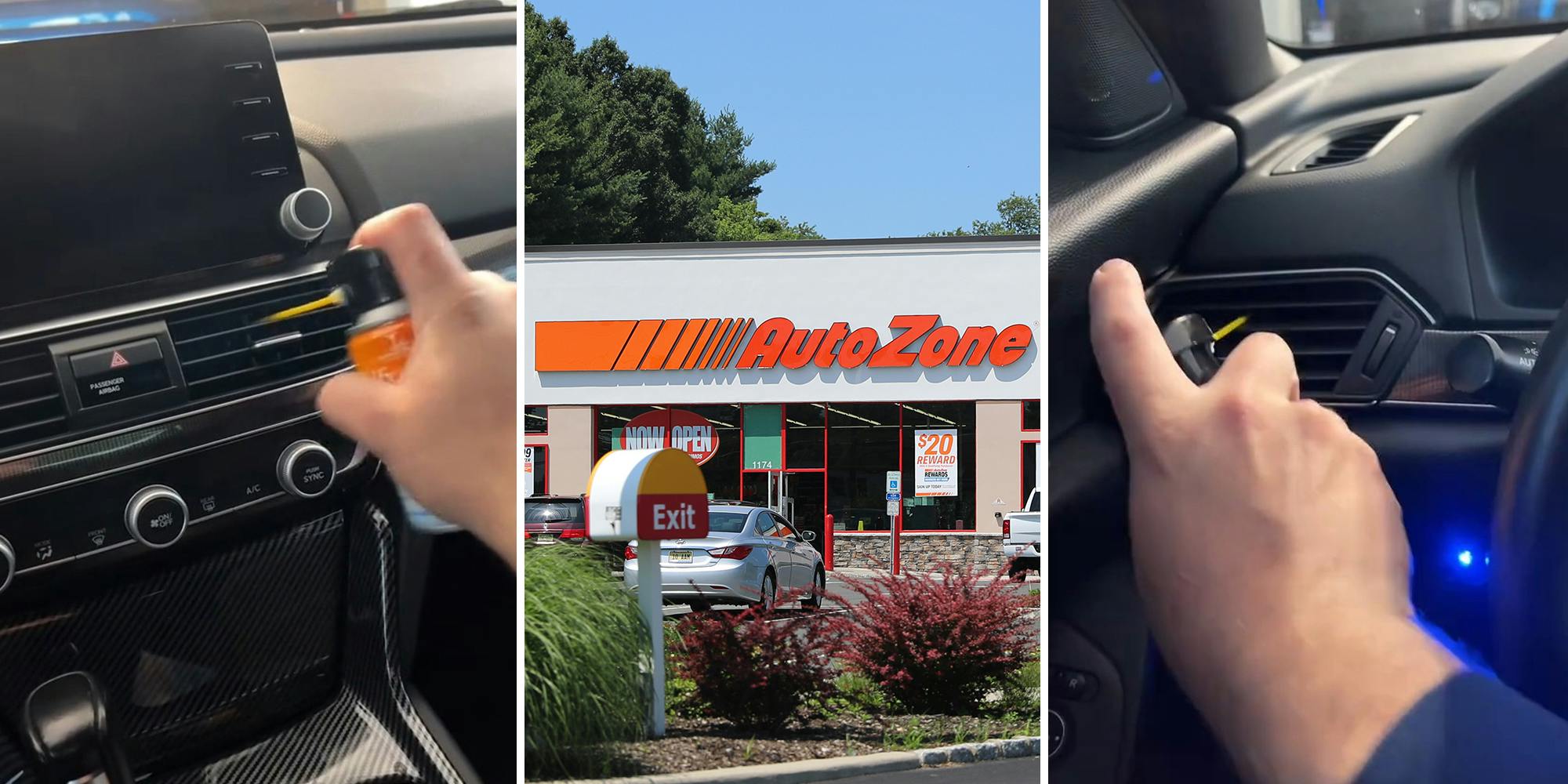 Auto Zone customer shows how to fix bad-smelling car vents