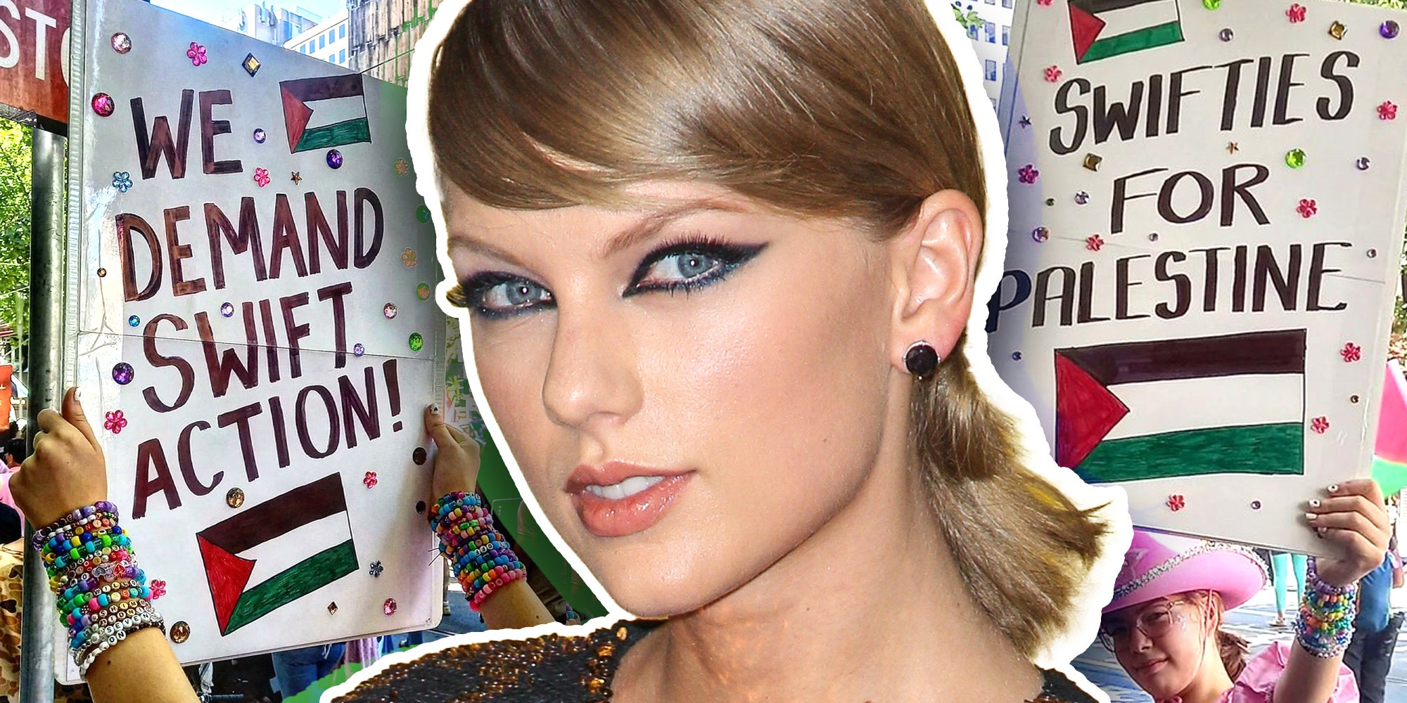Taylor Swift over signs demands she speak on palestine