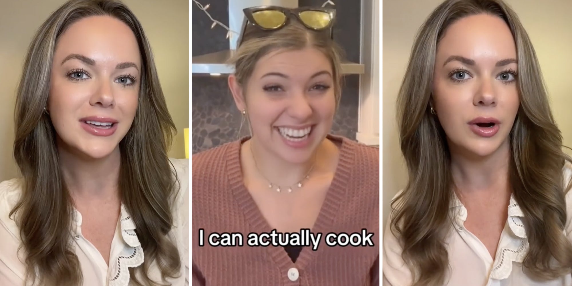 Woman talking(l+r), Second woman smiling(c)