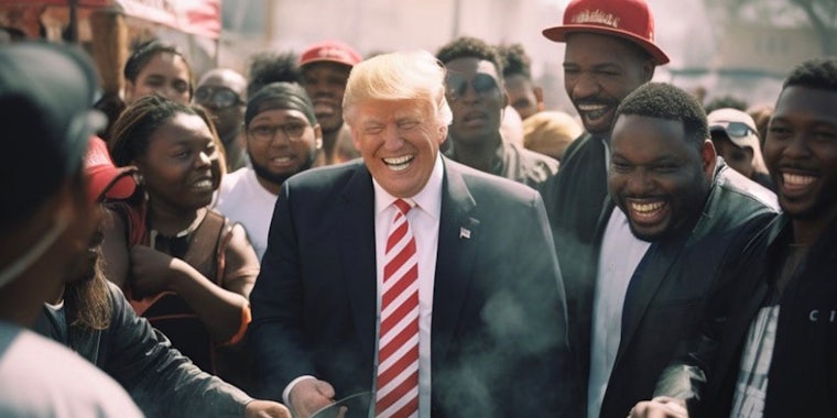 Does this picture prove Trump was 'invited to the cookout?'
