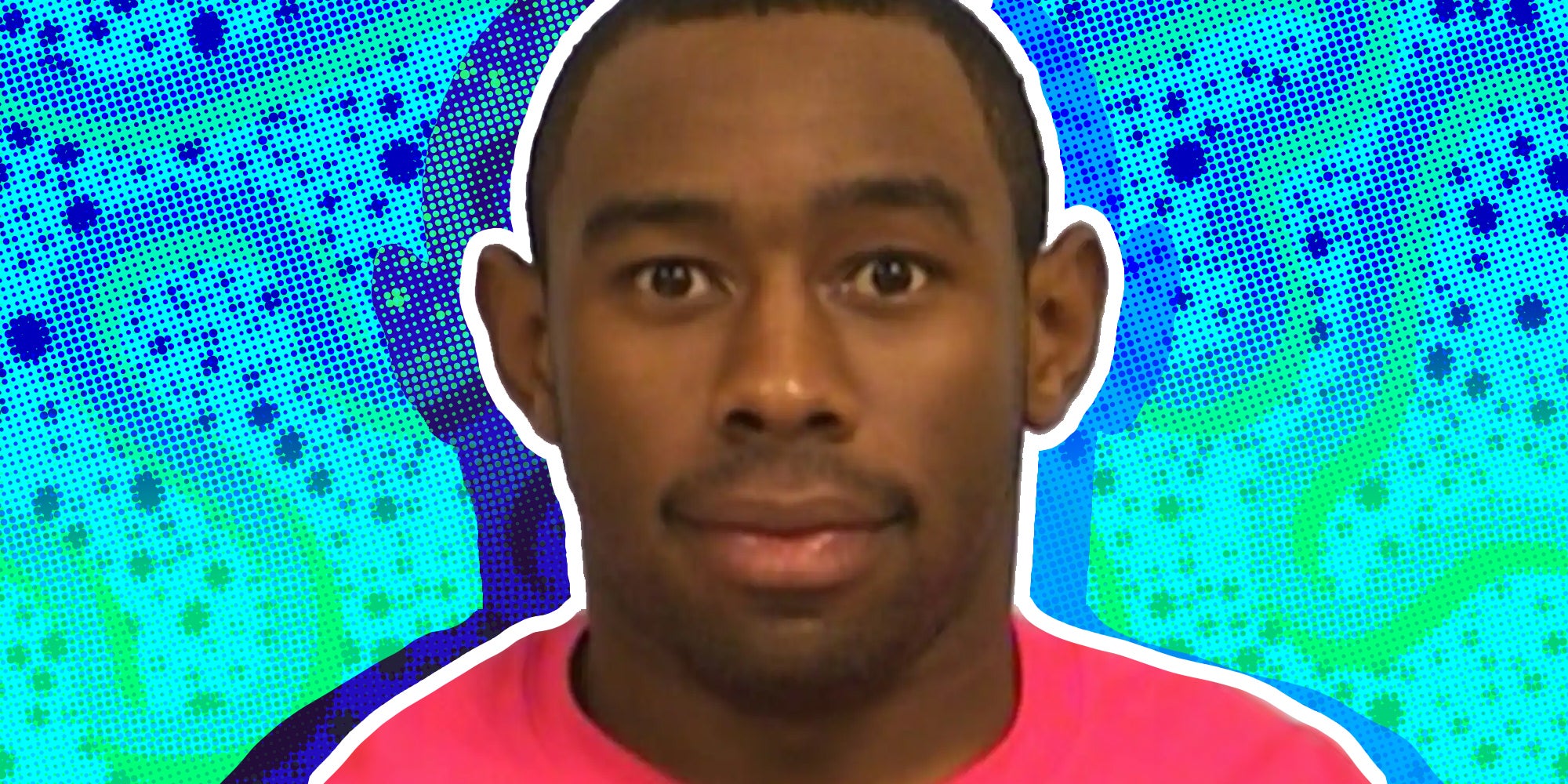 Tyler The Creator Meme and abstract background