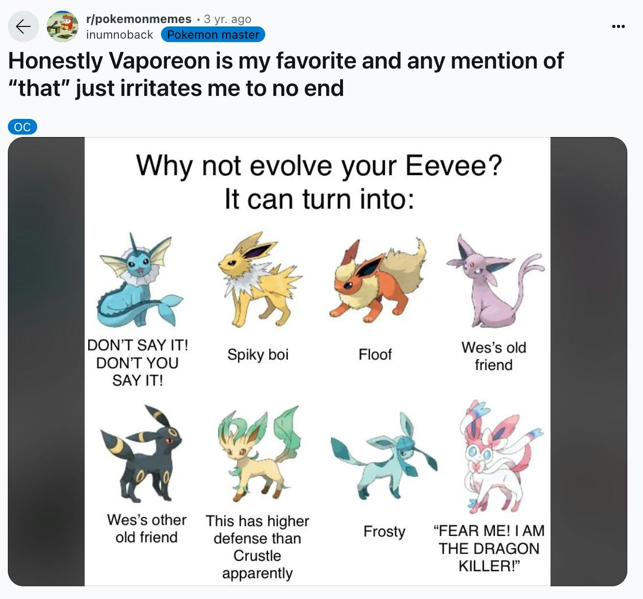 vaporeon meme