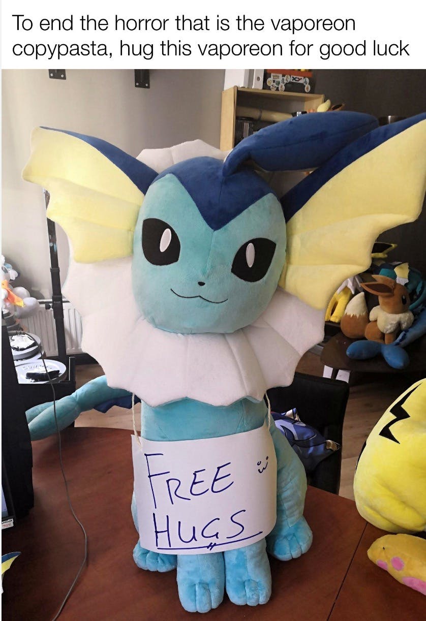 wholesome vaporeon meme