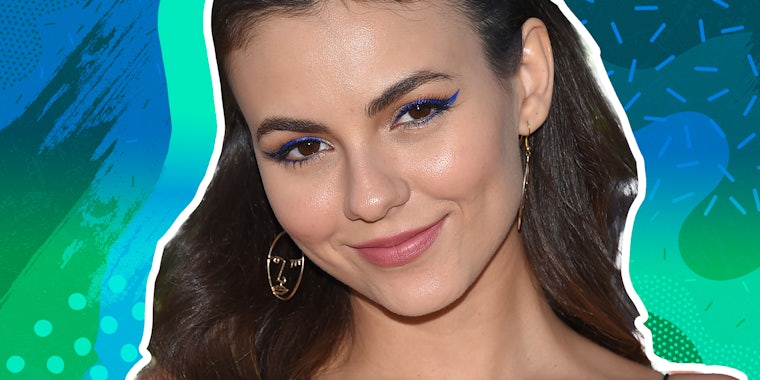 victoria justice we all sing Victoria Justice with abstract background