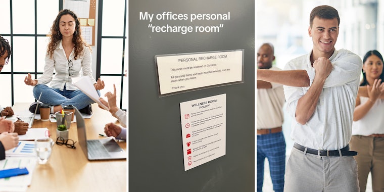 Worker returns to the office. Then they see the ‘recharge room’