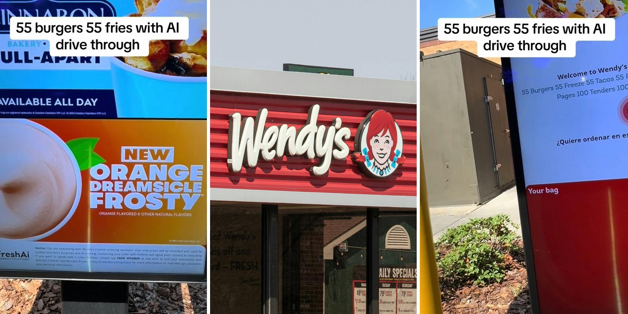 ‘I’ll just come in’: Man tries to order 55 burgers, 55 fries through Wendy’s AI drive-thru. It backfires