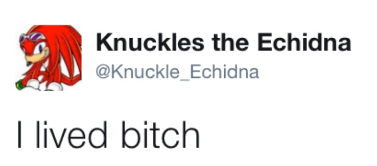 @Knuckle_Echidna I lived bitch tweet