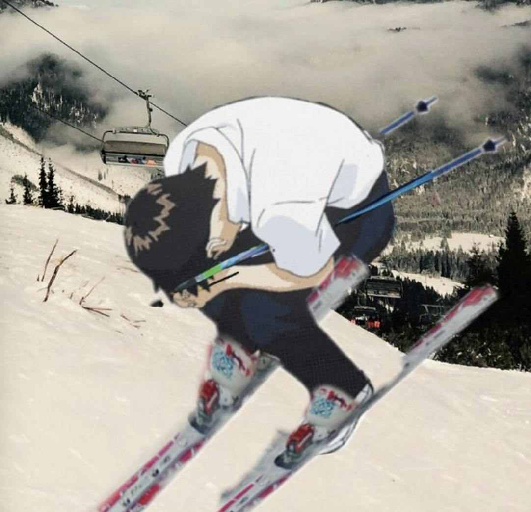 Shinji Chair Skiing Pinterest post by 9E