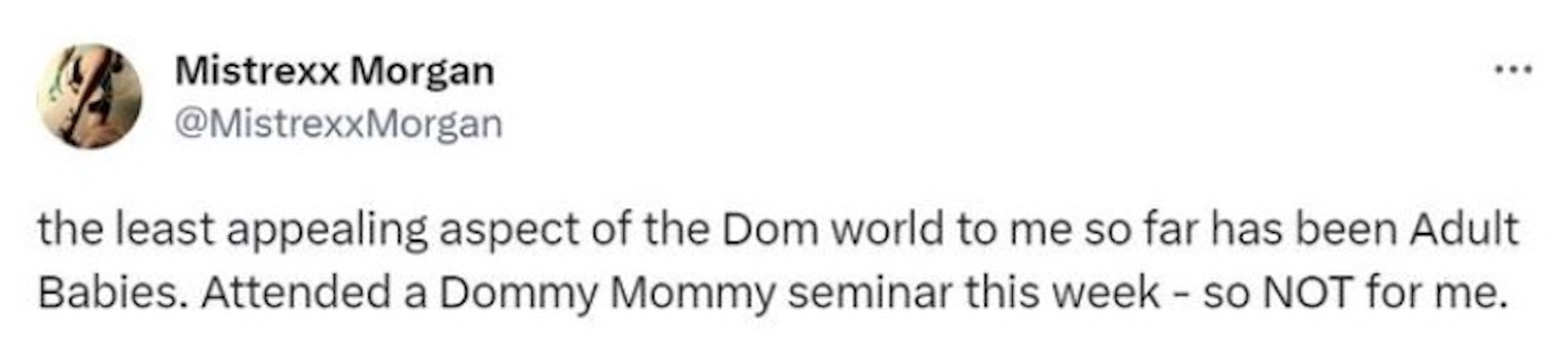 Dommy Mommy tweet