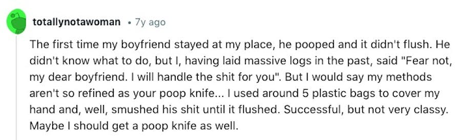 Poop knife story
