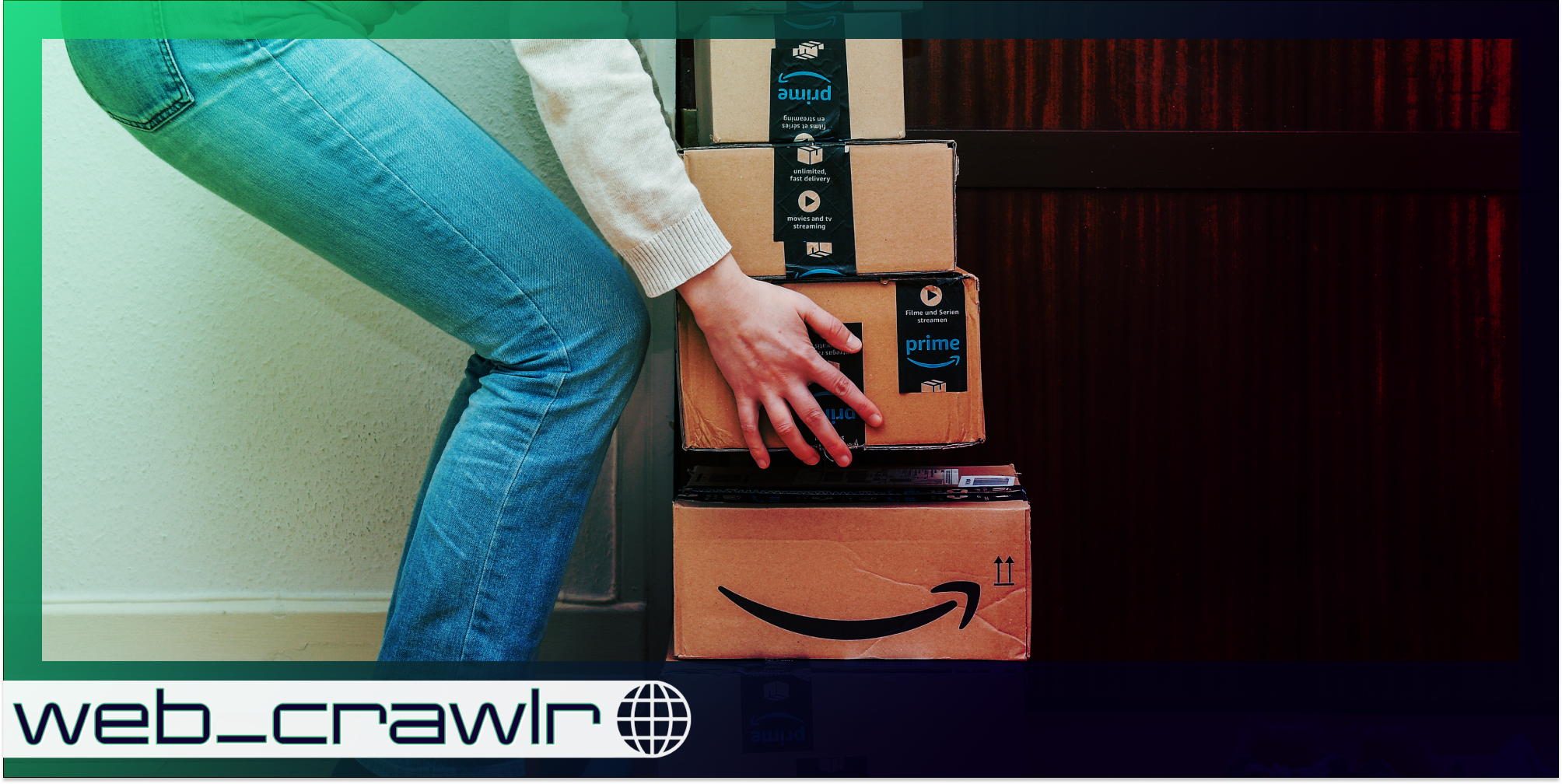 Peculiar placement of an Amazon package