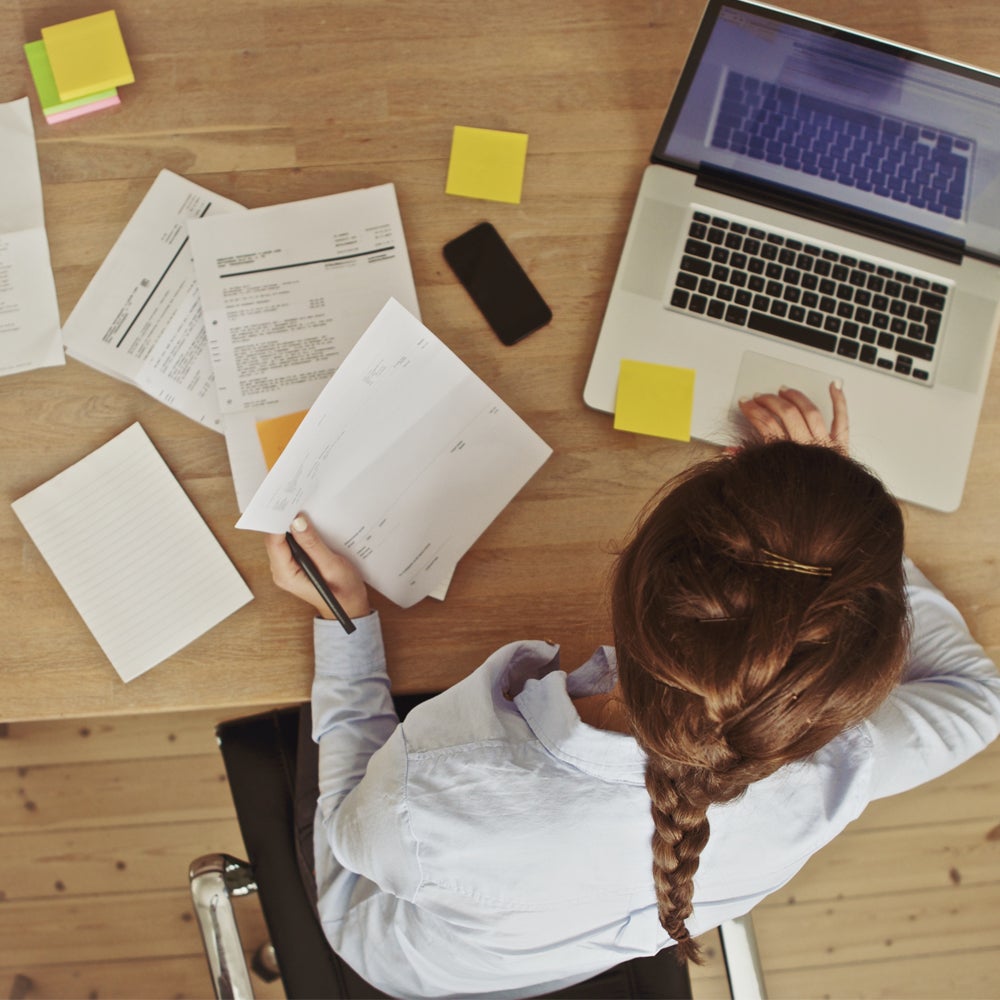 woman at desk