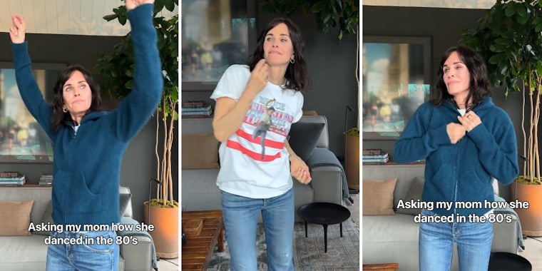 Courtney Cox puts her own spin on the 'parents dancing in the 80s' trend