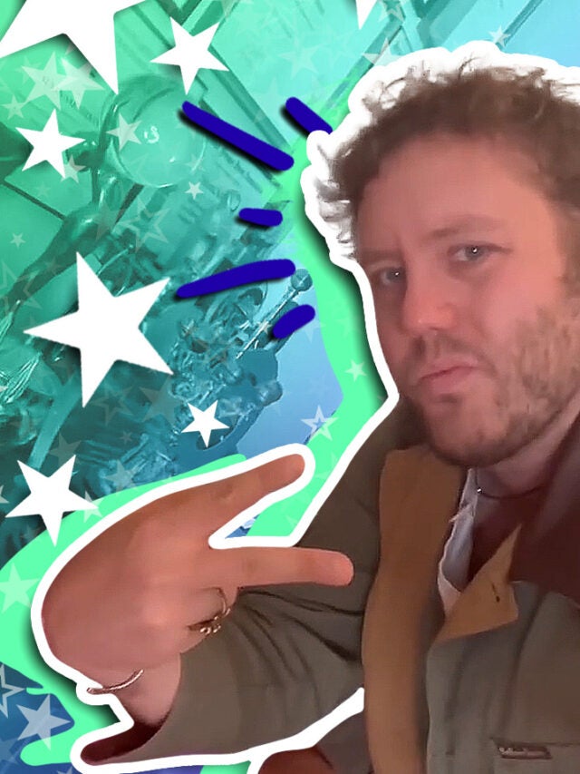 Jack Robbins over green and blue