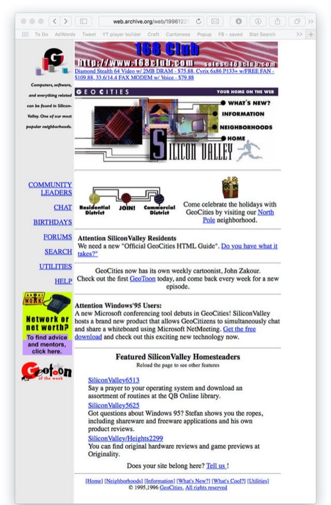 geocities page