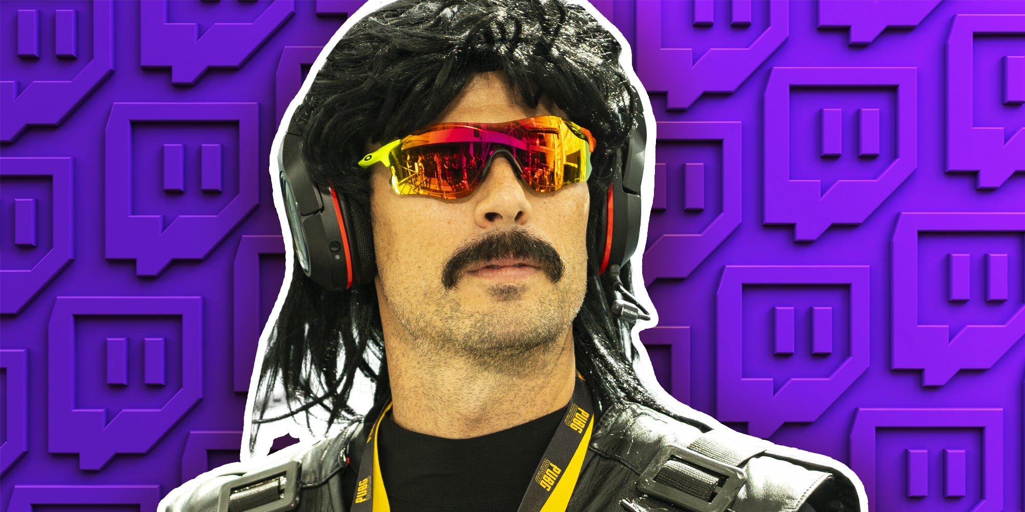 Dr Disrespect over Twitch logos