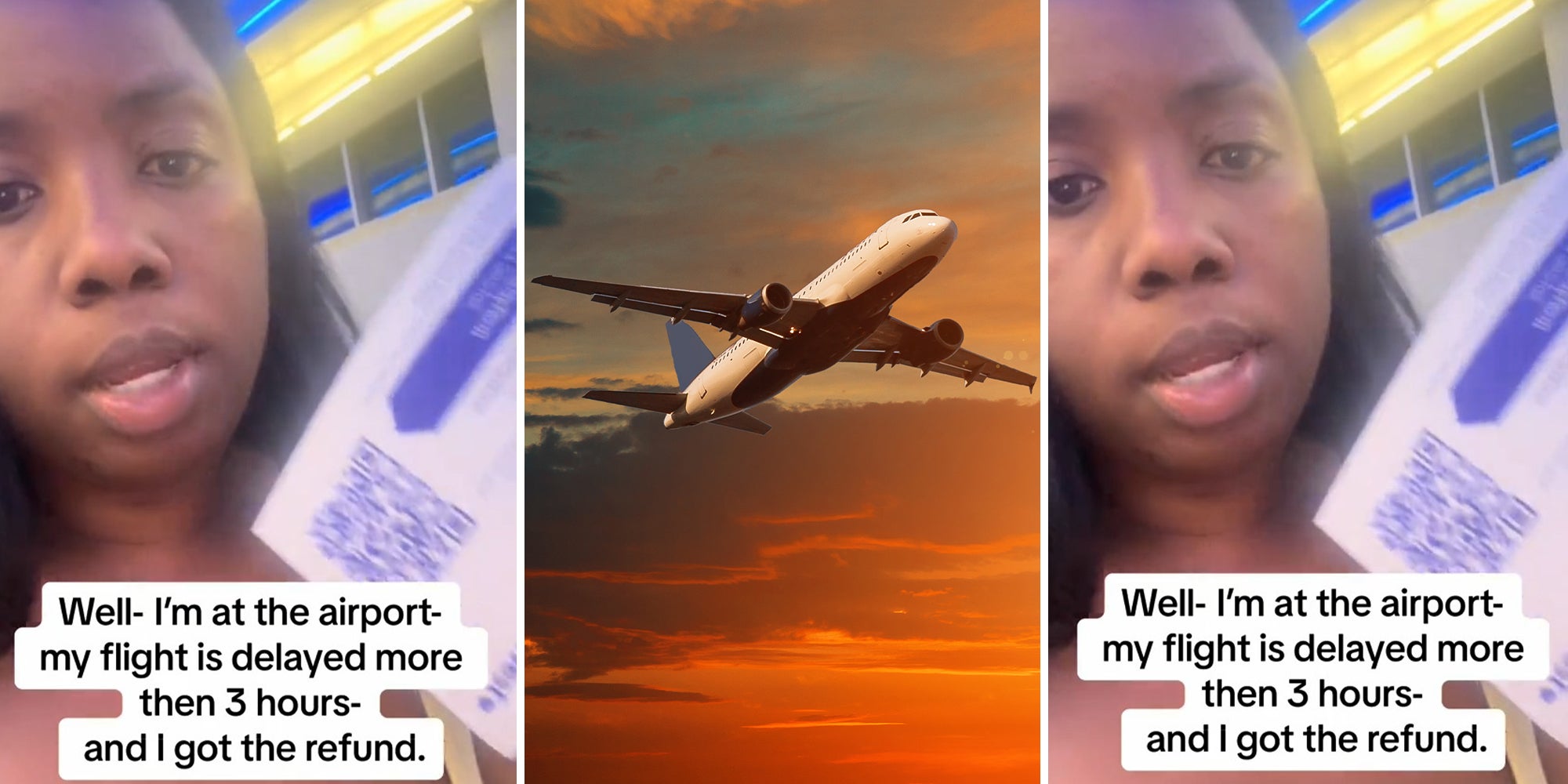 Woman shares how to get refund for delayed flight