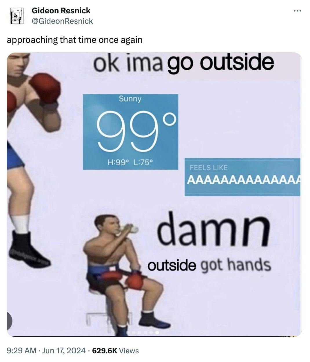 hot outside meme