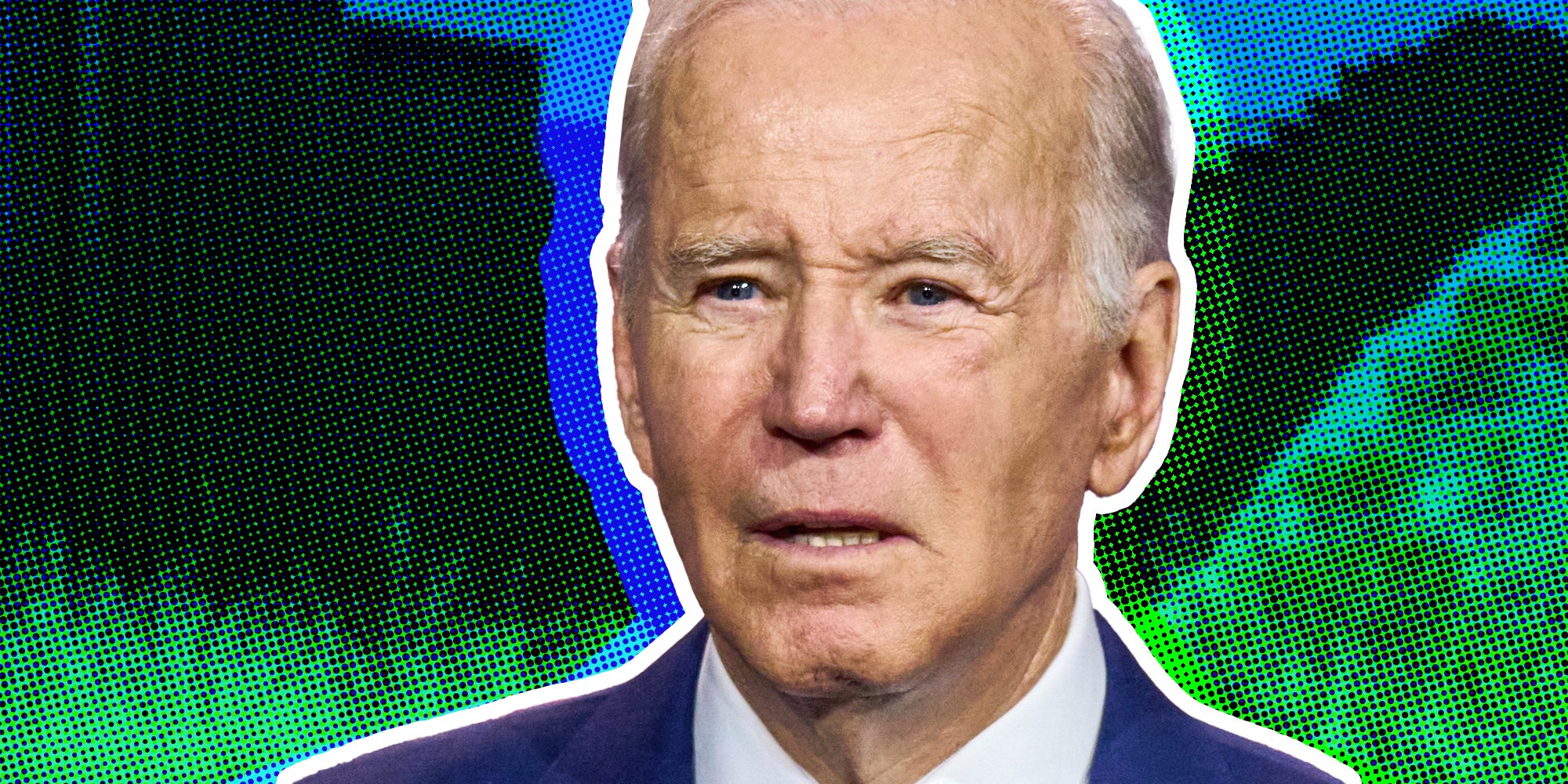 Joe Biden in front of US-Mexican border in Arizona