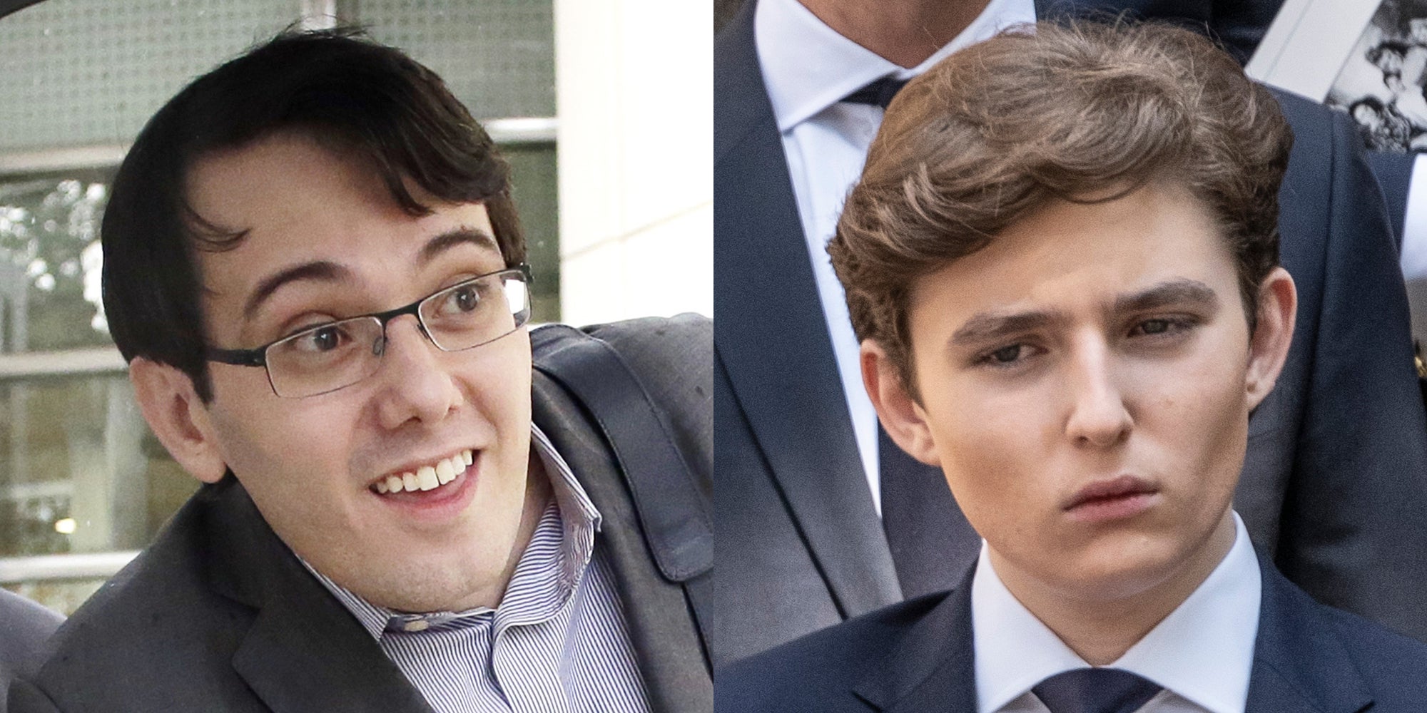 Martin Shkreli (l) Barron Trump (r)
