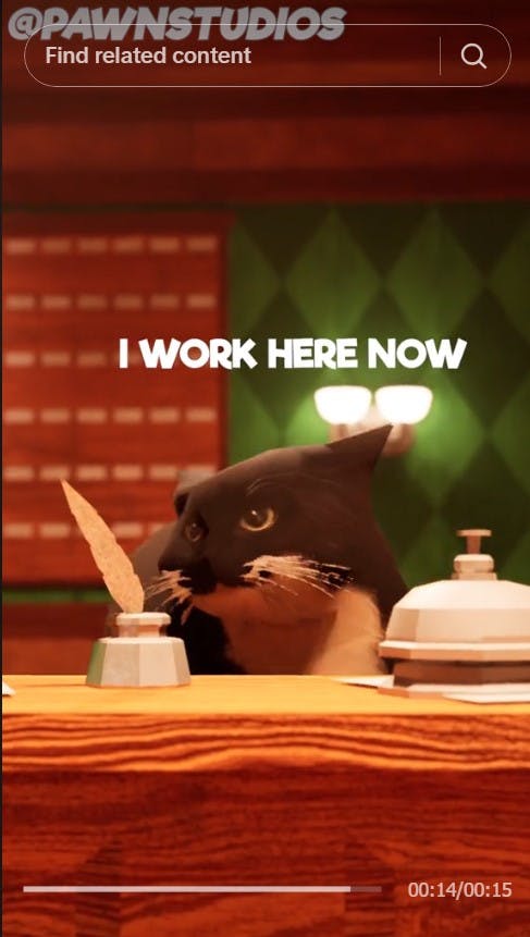 maxwell the cat working at a hotel in roblox