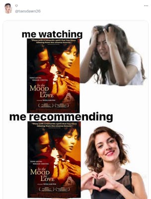 me watching vs me recommending meme8
