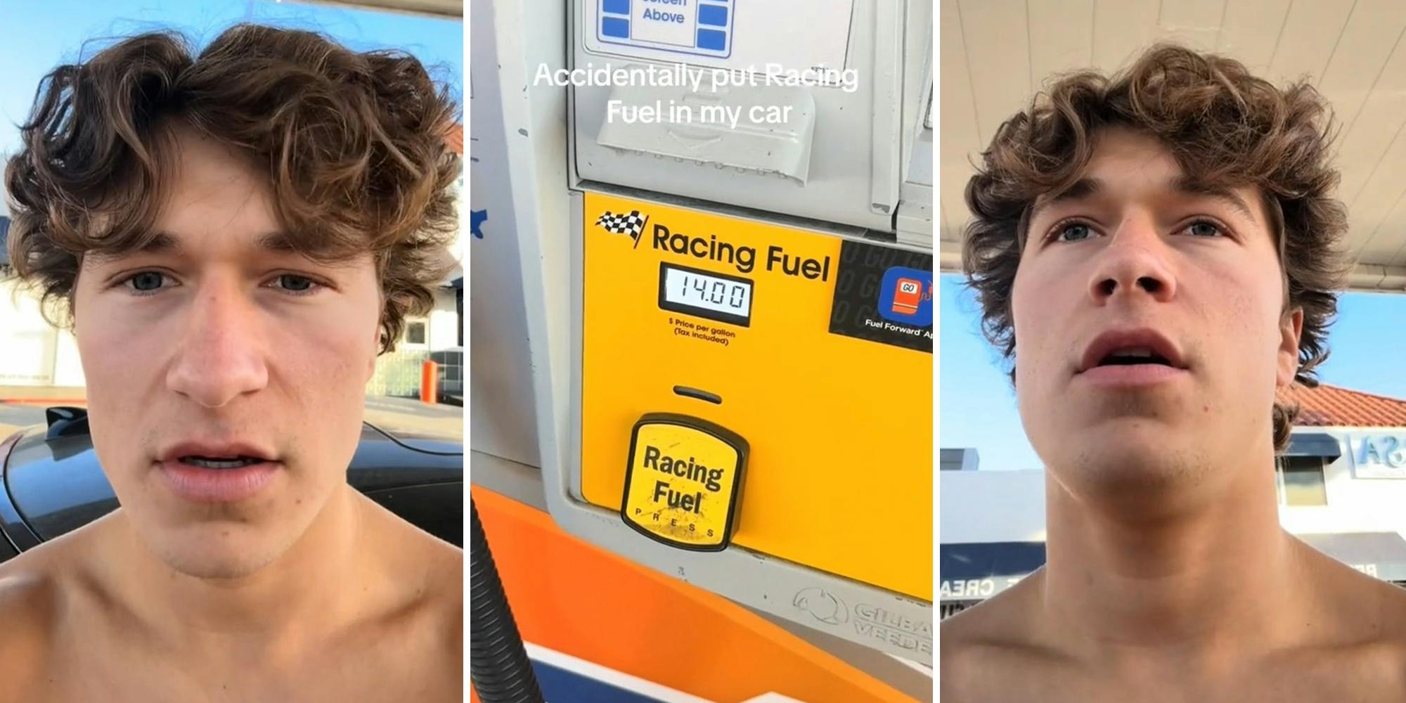 Gas station customer accidentally fills up car with 'racing fuel