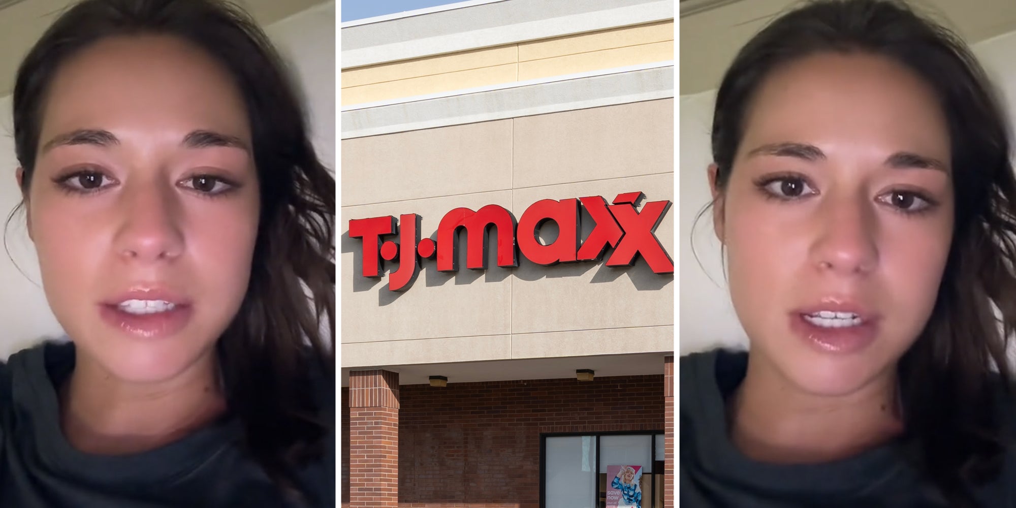 Woman talking(l+r), TJ Maxx(c)