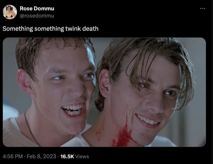 Scream movie twink death meme