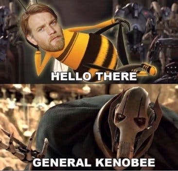 Hello there bee meme posted on Amino by Viv Ren