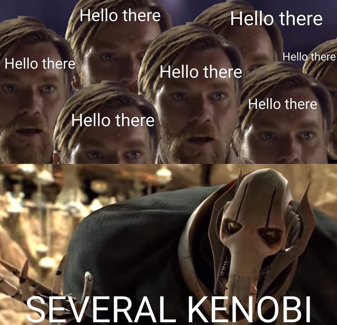 Obi Wan Kenobi Hello There Meme From Star Wars Origins Obi Wan Kenobi Hello There Meme From Star Wars Origins