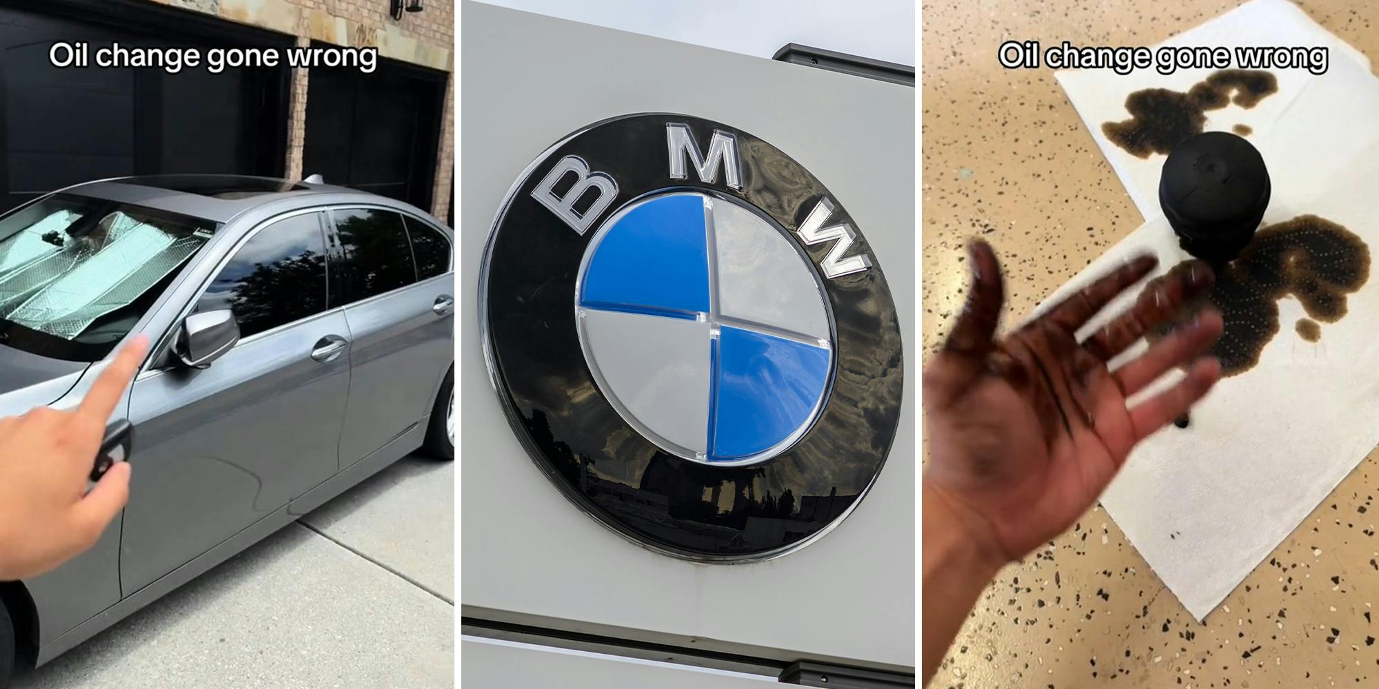 BMW owner tries to change oil on own car. It goes terribly wrong