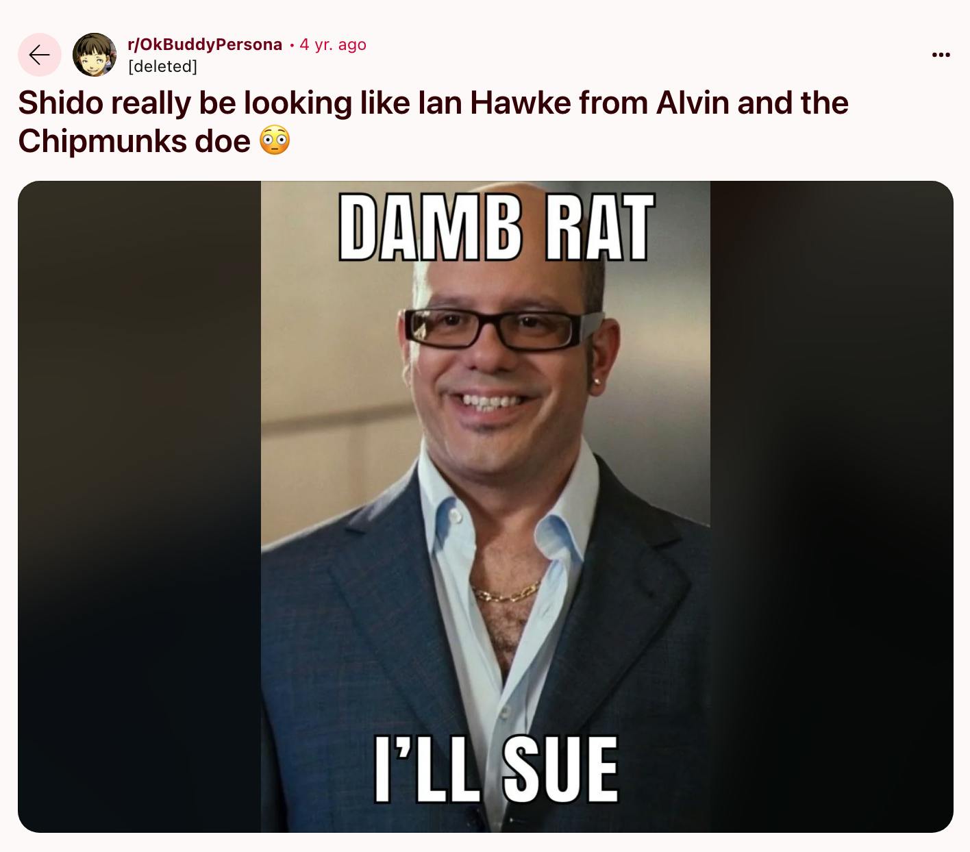 Ian Hawke meme posted on Reddit about Shido by OkBuddyPersona