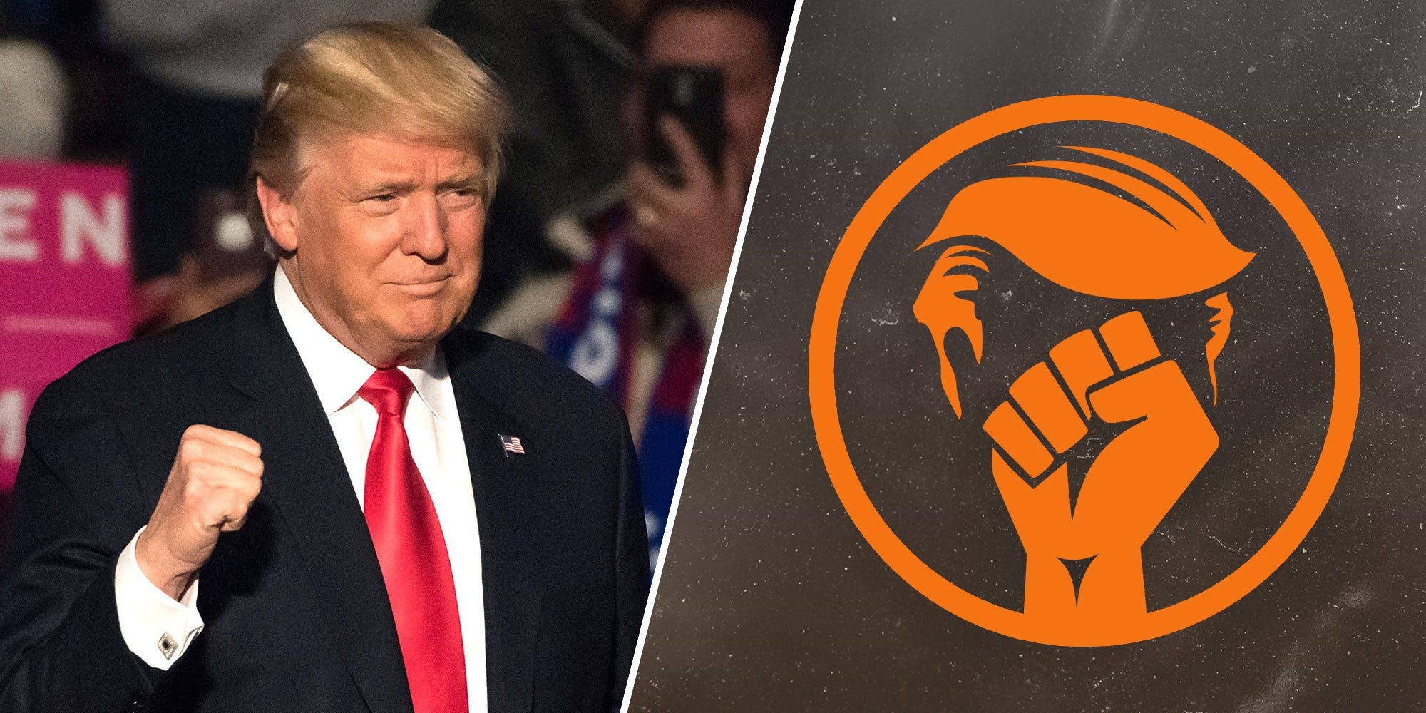 trump fist iconography