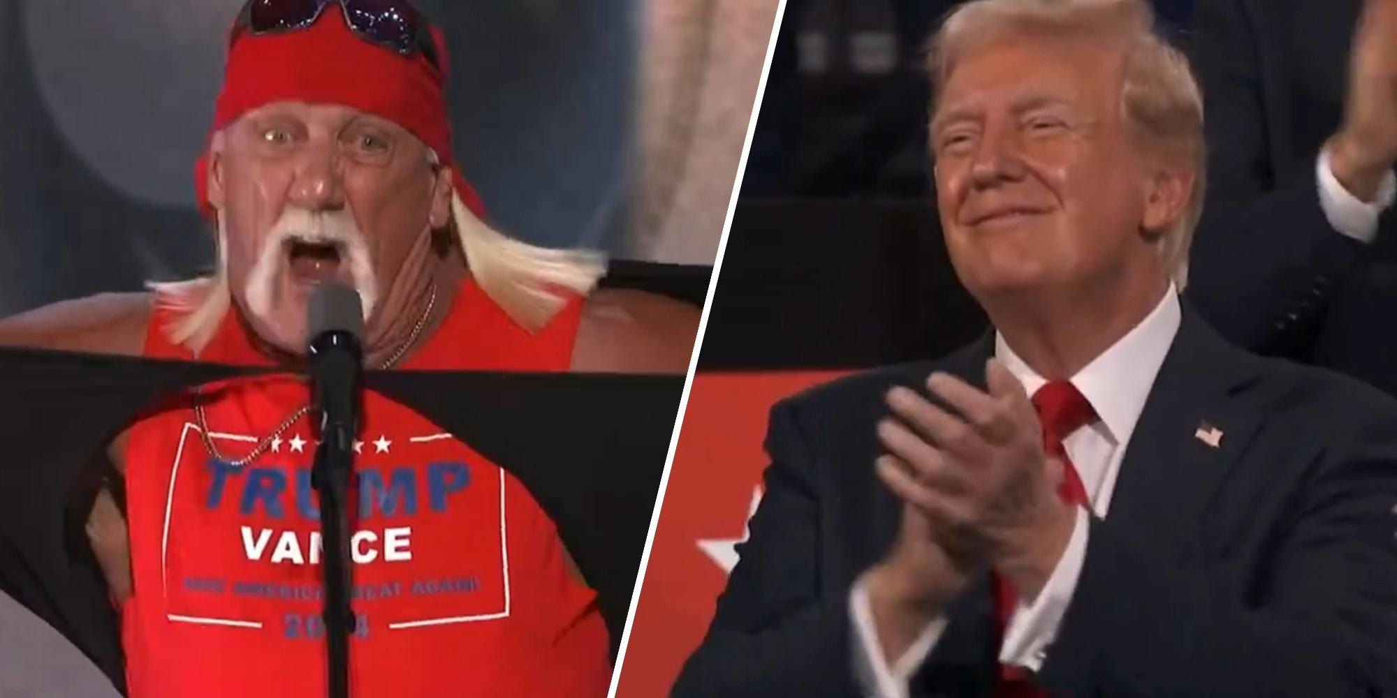 Trump blew Hulk Hogan a kiss in the RNC’s most baffling moment