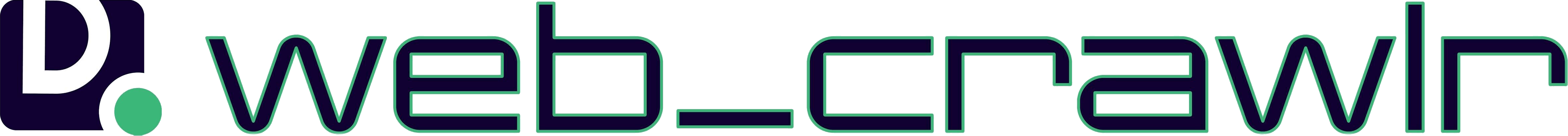 A logo for web_crawlr, an internet culture newsletter by Daily Dot.